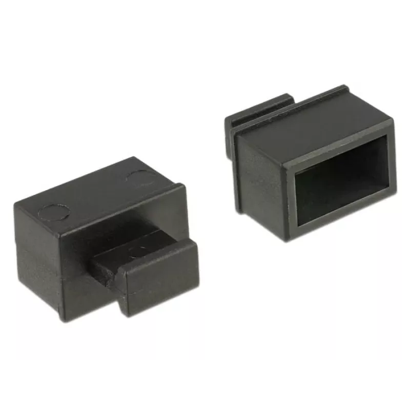 Steckdosensicherheitsabdeckung DeLOCK 64021 Schwarz 10 Stück