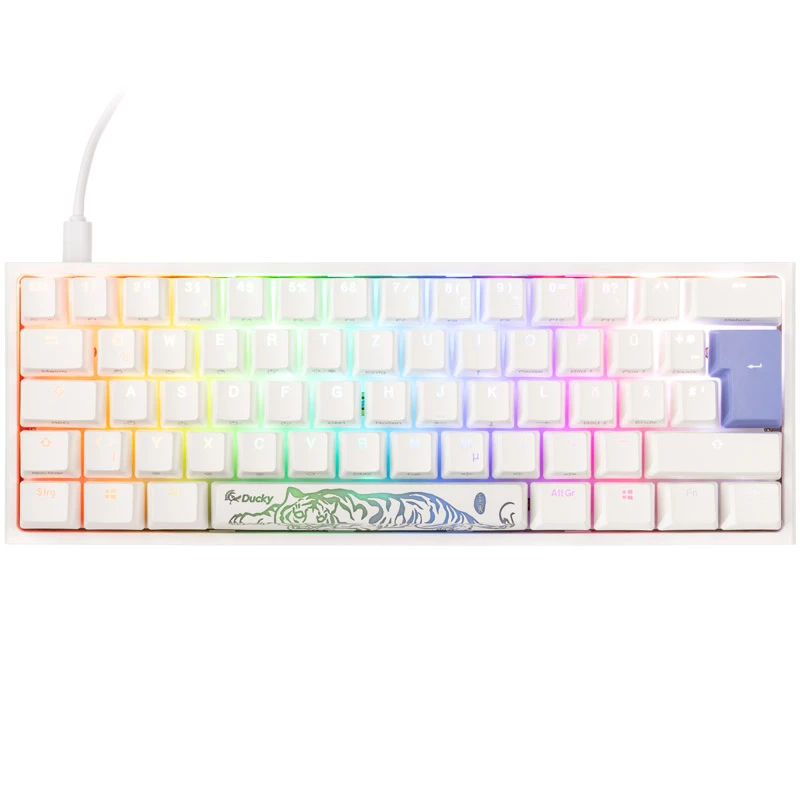 Ducky DKON2061ST Tastatur Gaming USB QWERTZ Deutsch Weiß