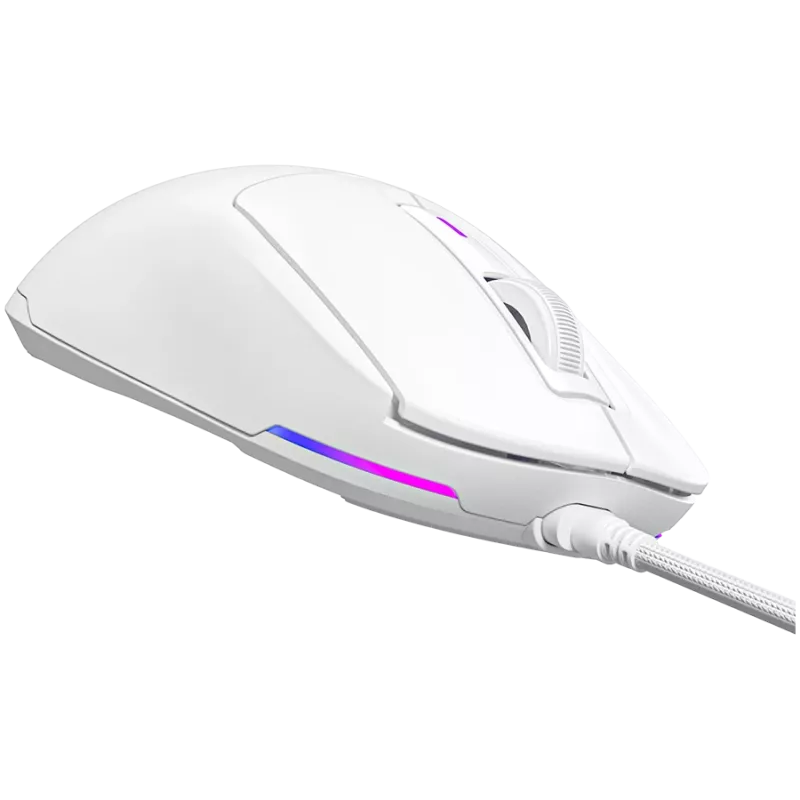 LORGAR MSA10, Ultralight Wired Gaming Maus Advanced, weiß