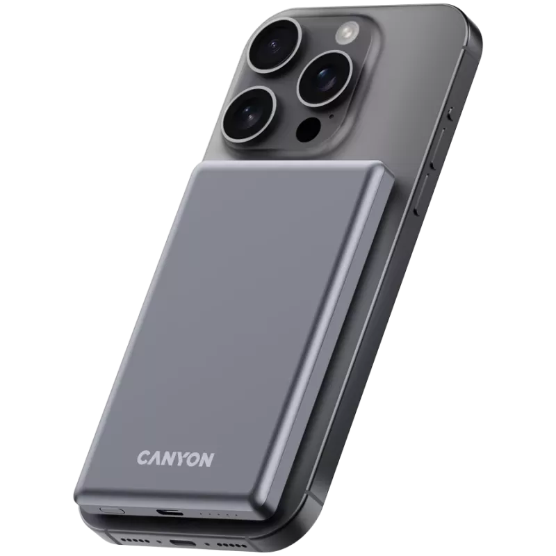 Canyon OnPower 505 - Powerbank - 5.000 mAh - in USB-C - out USB-C PD 20W + Wireless Magnet 1