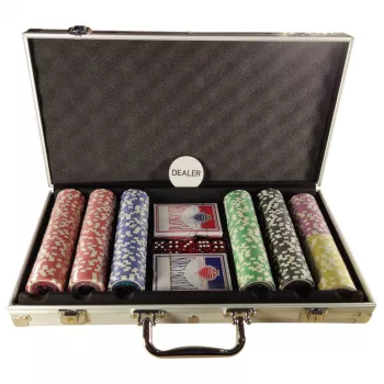 Extralink Set DO Pokera Premium 300 Chips 2 Decks und Würfeletui