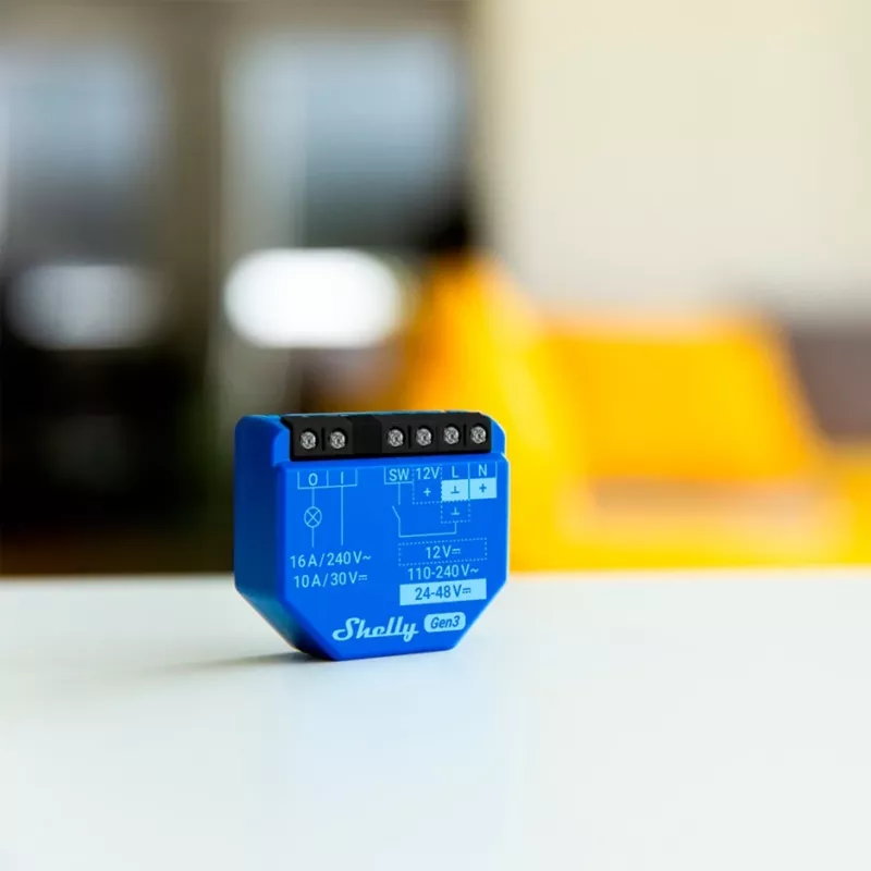 1 GEN3 Relais Intelligent Wi-Fi avec Contact Sec Interrupteur Domotique Compatible avec Al - Shelly
