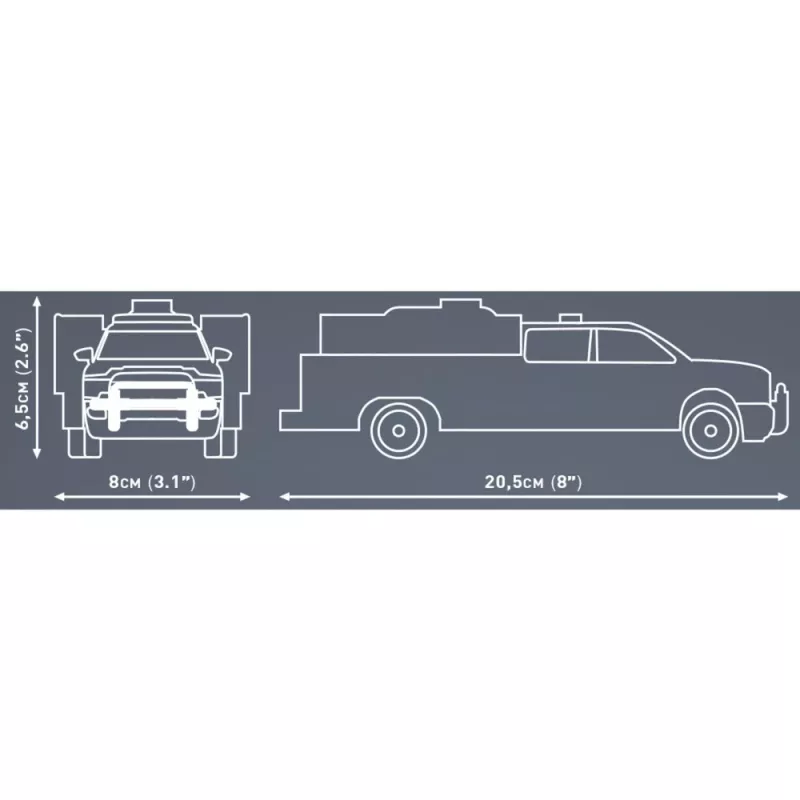 Aufbaubares Konstruktionsspielzeug Cobi RAM 3500 Feuerwehrwagen COBI-24612 2-in-1-Modellset