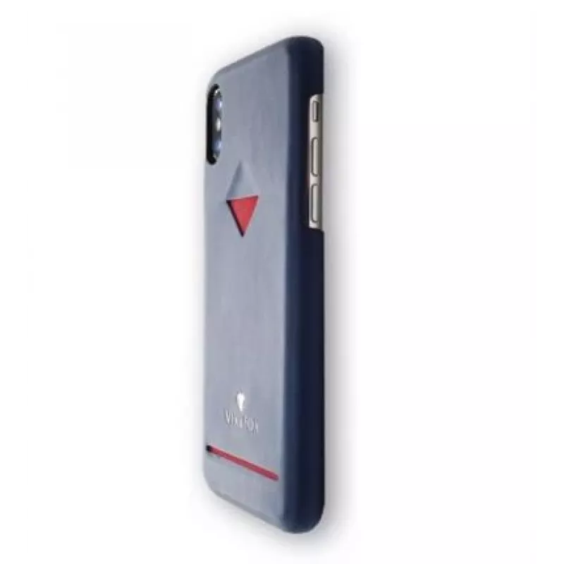 Kartenfach-Rückenschale VixFox für iPhone XSMAX, marineblau, Rückseitenabdeckung mit integriertem Kartenfach