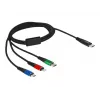DeLOCK USB-Ladekabel 3-in-1 USB Type-C auf Lightning Micro-USB 1 m