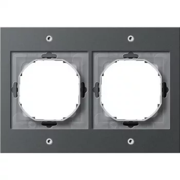 Wandplatte GIRA TX_44 anthrazit, thermoplastisch, 110×157 mm, konventionelles Design