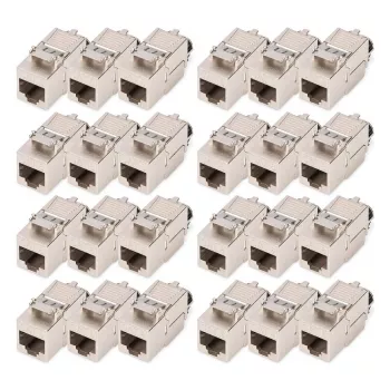 Keystone-Modul DIGITUS CAT 8.1 geschirmt, flach, RJ-45, werkzeugfreie Montage – 24 Stück