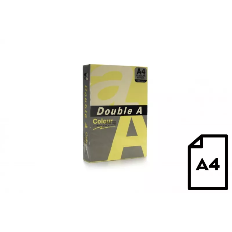 Farbpapier Double A, 80g, A4, 500 Blatt, Butter