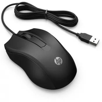 HP Kabelgebundene Maus 105, beidhändig, Optisch, USB Typ-A, 1600 DPI, Schwarz