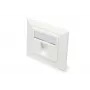 Digitus | Wandplatte für Keystone-Module, deutscher Typ, Mittelplatte 50x50 mm, Rahmen 80x80 mm | DN-93811