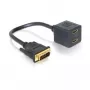 Adapter DVI 25 Stecker auf 2x HDMI Buchse 0,2 m DeLOCK 65069