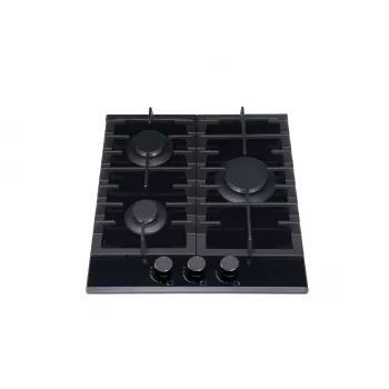 MPM 45-GMH-16 Schwarzer Einbau 45 cm Gas 3 Kochzonen