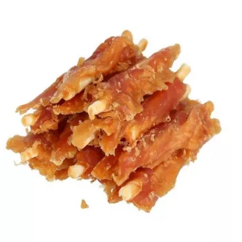 HILTON Huhn mit weißem Rohhautstab - Hundesnack - 500 g