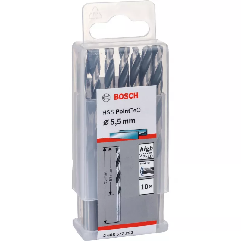 Spiralbohrer Bosch HSS PointTeQ 5,5 mm 10 Stück