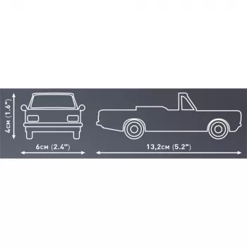 Cobi Konstruktionsspielzeug Opel Rekord C 1700 L Cabriolet Modellbausatz, maßstabsgetreuer Modellbausatz
