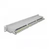 DeLOCK 19 Zoll Patch Panel 16 Port Cat.6A 1HE grau Metall Rack