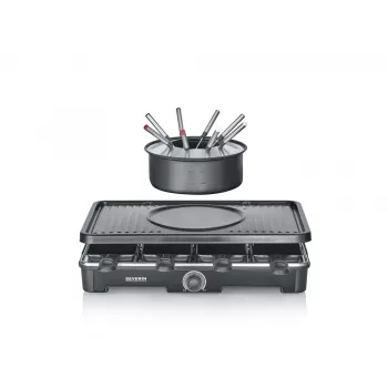 Raclette Grill Severin RG 2347 8 Personen 1400 W Schwarz