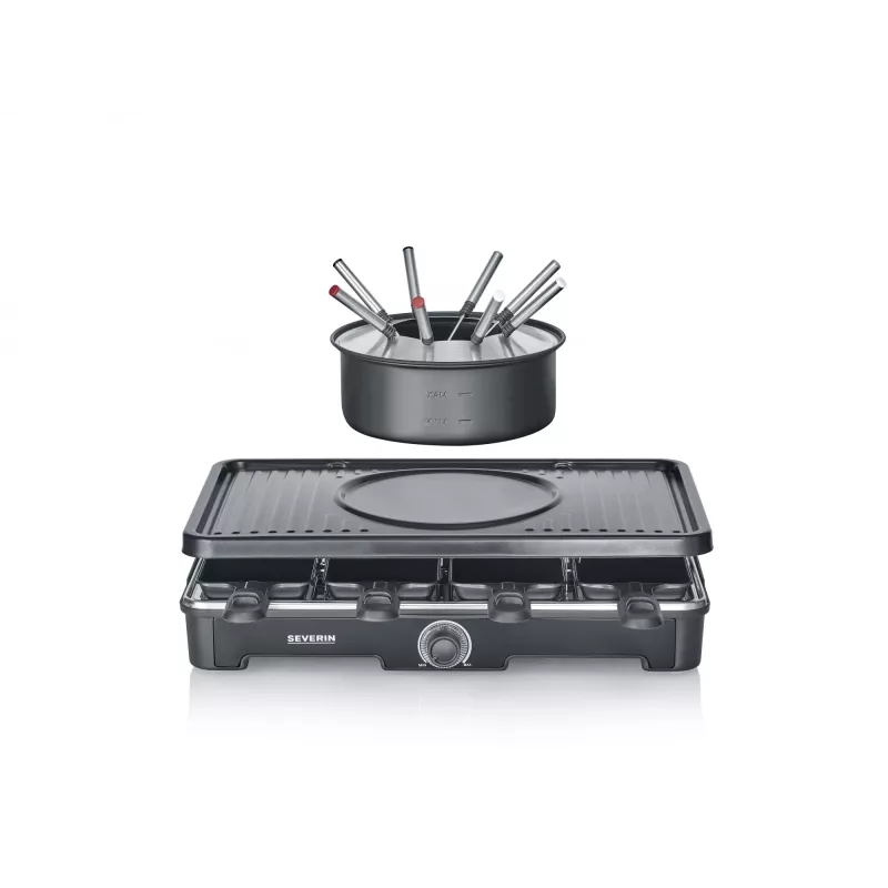 Raclette Grill Severin RG 2347 8 Personen 1400 W Schwarz