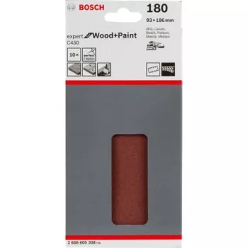 Bosch C430 Expert für Holz und Farbe, Schleifblatt, Feinkorn, P180, Kunstharzbindung, Endbearbeitung, Entfernen von Farbe, Farbe, Holz