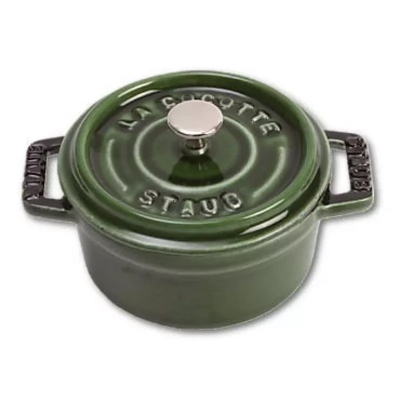 Staub 40509-804 Mini Cocotte 10 cm, Basilikumgrün, Gusseisen