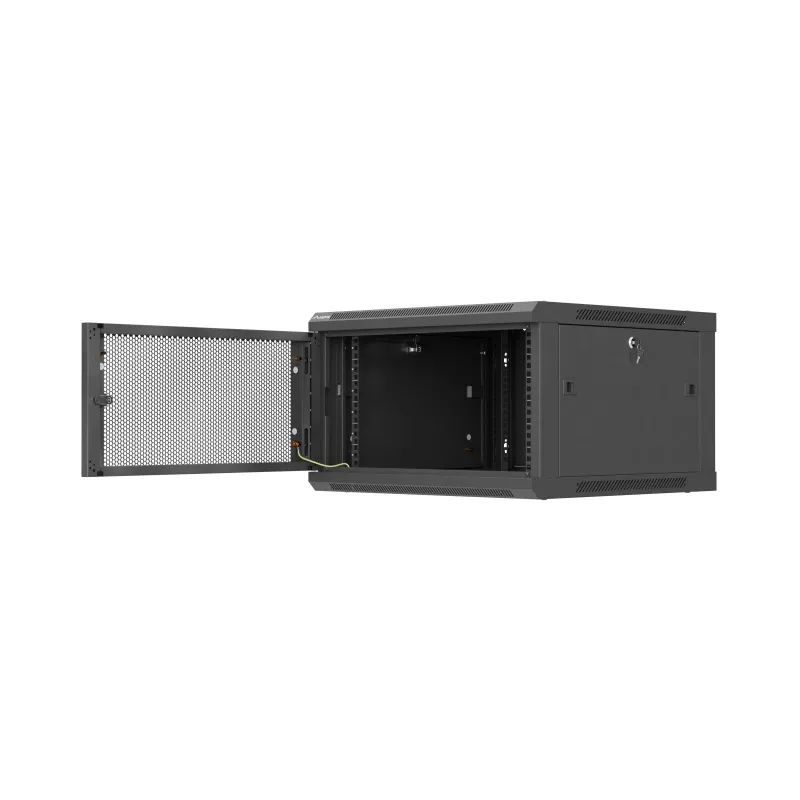 Wandmontierter 19 inch-Schrank 6U 600x600 schwarz