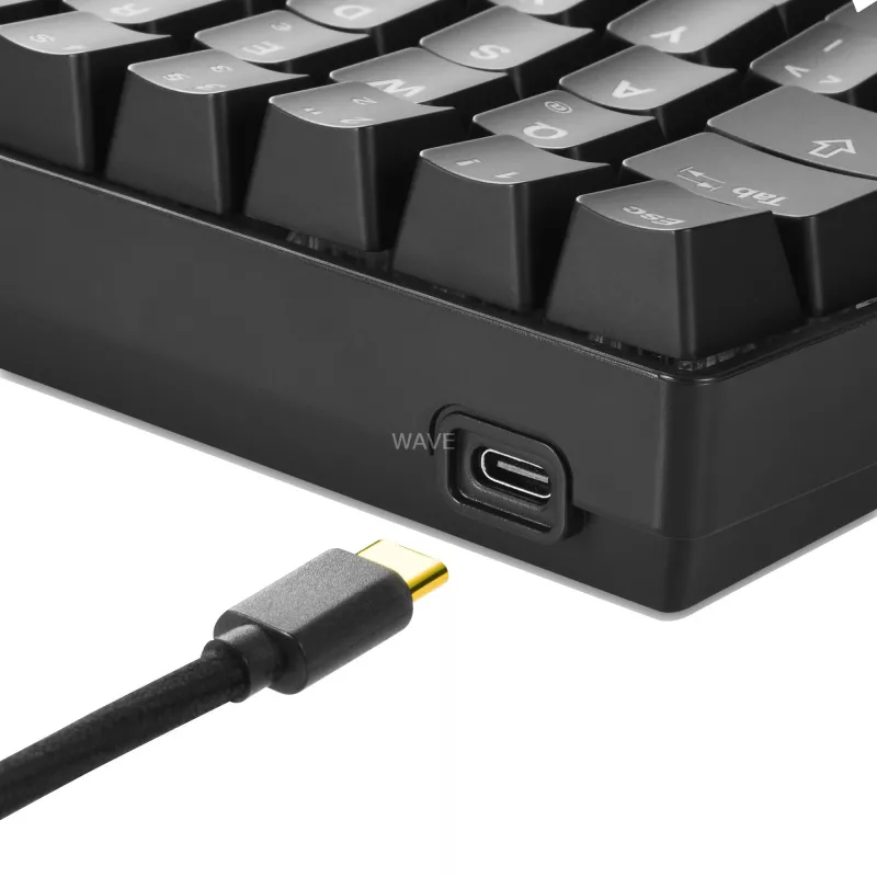 SKILLER SGK50 S4, Gaming-Tastatur schwarz, PT-Layout, Kailh Red