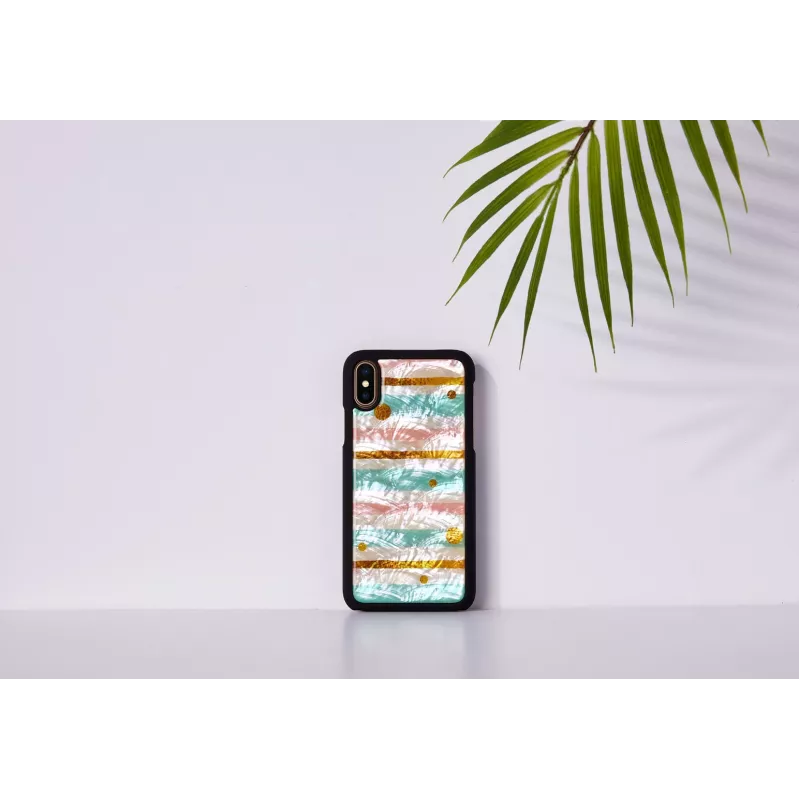 Smartphone-Hülle iKins für iPhone XS / iPhone XS Max – Pop Mint Schwarz