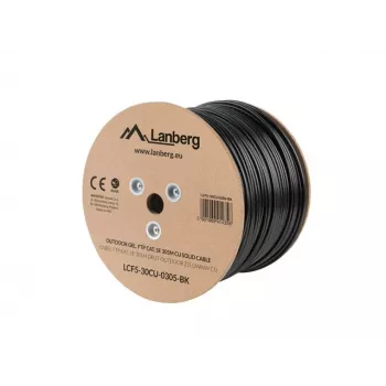 Netzwerkkabel Lanberg LCF5-30CU-0305-BK RJ45 Cat5e 305 m Schwarz