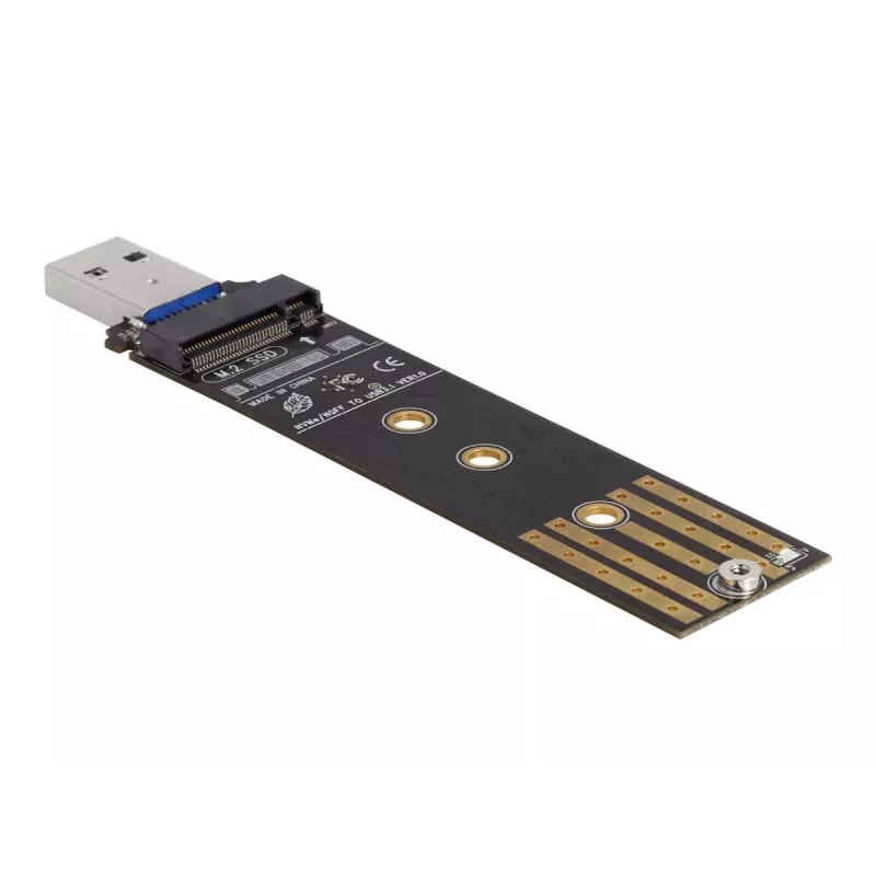 DeLOCK Combo-Konverter für M.2 NVMe PCIe oder SATA SSD USB 3.2 Gen 2 Schwarz