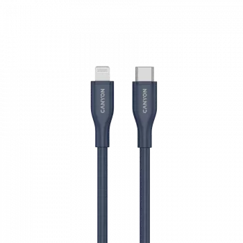 USB‑C auf Lightning Kabel CANYON CLNM60 60W MFi 1 m Silikon blau