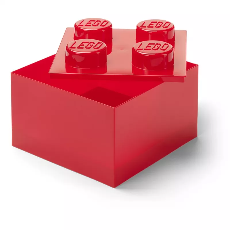 LEGO Stein 4 Rot Transparent – 4x2 Noppen transparenter roter Baustein
