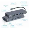 Gembird A-CM-COMBO7-01 Notebook-Dock/Port-Replikator USB 3.2 Gen 1 (3.1 Gen 1) Typ-A Grau