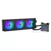 All-in-One-Flüssigkeitskühler ENDORFY Navis F360 ARGB Schwarz — 360-mm-Radiator, 3x 120×25 mm Lüfter, 250–1800 U/min, Pumpe 1600–2600 U/min, Unterstützung für LGA 1700/AM5/AM4
