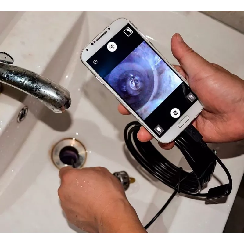 USB-Endoskop MEDIA-TECH ENDOSCOPE 66° CMOS, 640x480 30fps, IP67, 6 LEDs, Magnet & Haken