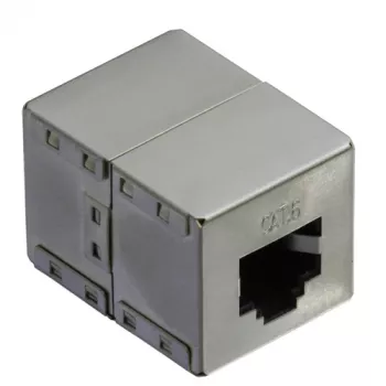 RJ-45 Modular-Kupplung VALUE Cat.6 geschirmt silber
