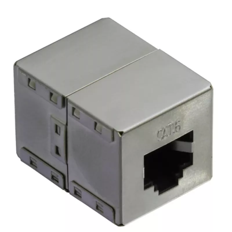 RJ-45 Modular-Kupplung VALUE Cat.6 geschirmt silber