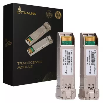Extralink EX.35924 SFP+ 10G Transceiver-Modul, 1310 nm, 40 km, Singlemode, DOM, 2er-Pack