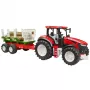 BRUDER Traktor mit Holzanhänger BR-03453 – Mechanisches Spielzeug, kompatibel mit Bruder-Figuren