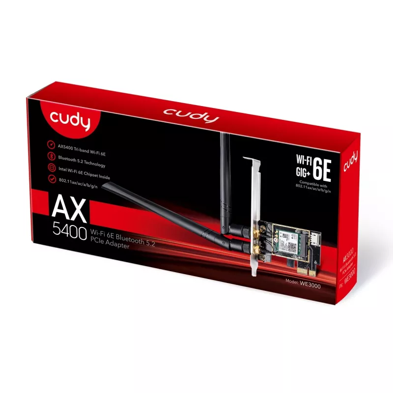 Cudy WE3000 Netzwerkkarte Intern WLAN / Bluetooth 2400 Mbit/s