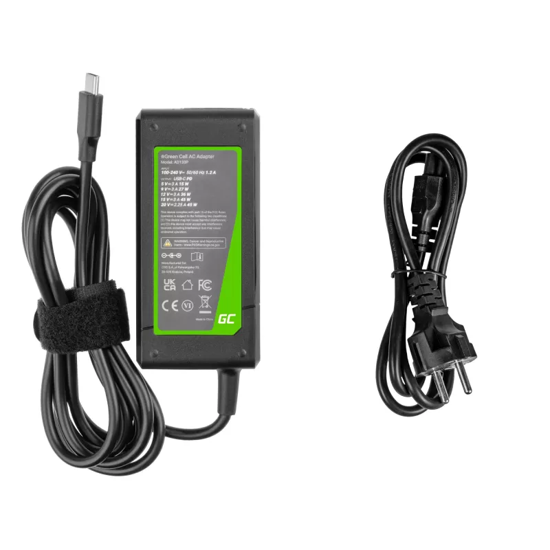 Adapter Green Cell AD133P Indoor 45W Schwarz