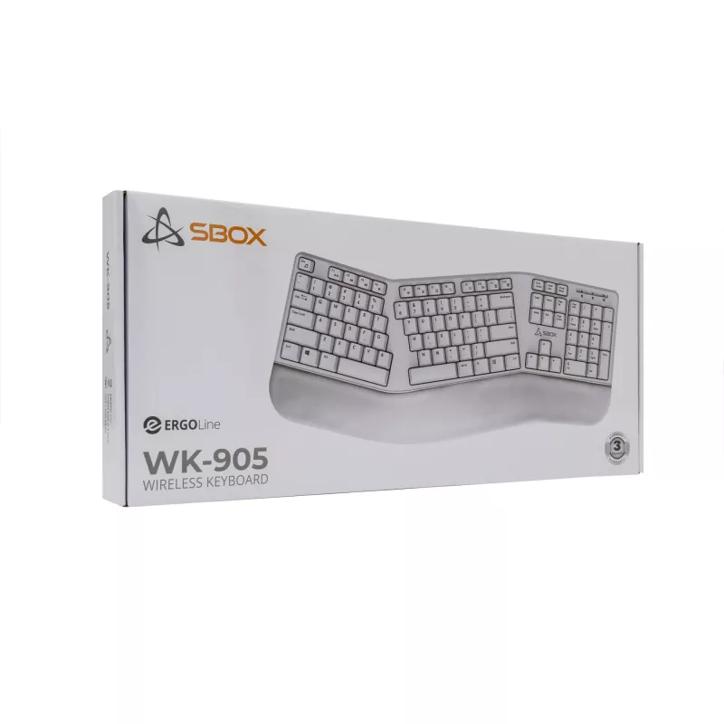 Drahtlose Tastatur SBOX WK-905 US — beige, kabellose USB-Verbindung, US-Layout