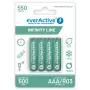 Wiederaufladbare AAA-NiMH-Akkus everActive EVHRL03-550 1,2 V 550 mAh 4er-Pack, zylindrisch R03