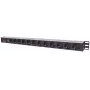 Intellinet Vertikale Rackmontage 12-Ausgang Power Distribution Unit (PDU), EU CEE 7/3 Steckdosen, mit Ein-/Ausschalter und Überlastschutz, integriertes 1,8m Netzkabel mit EU CEE 7/4 Stecker