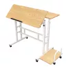 Maclean mobiler Laptop-Tisch, weiß, 80x60cm, 50kg max, höhenverstellbar 67-115cm, MC-124 W