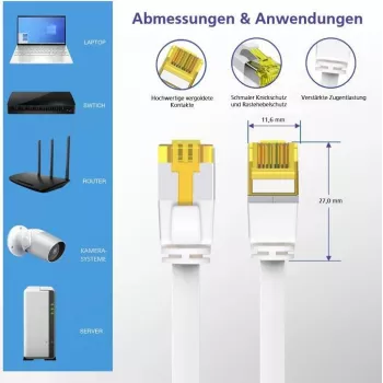 Patchkabel helos 205235 RJ-45, Stecker-Stecker, Länge 15 m