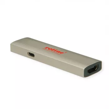 ROLINE GOLD Display Adapter USB-C - HDMI 8K60Hz ST/BU+ PD 60W - Adapter - Digital/Daten (14.01.3478)