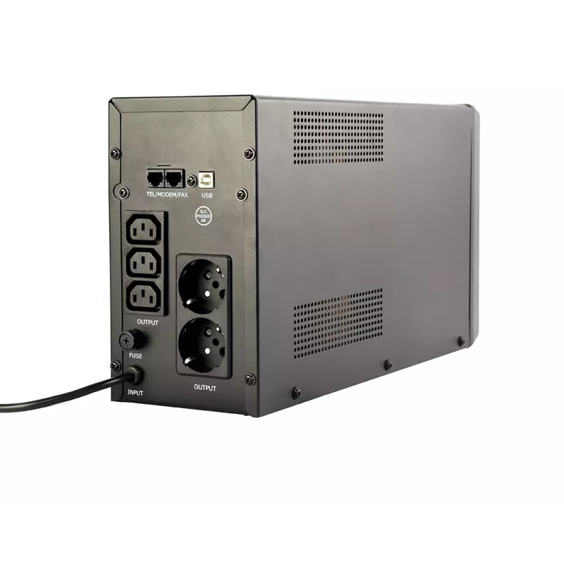 Gembird EG-UPS-035 USV (Unterbrechungsfreie Stromversorgung) Line-Interactive 2 kVA 1200 W 5 AC-Ausgänge
