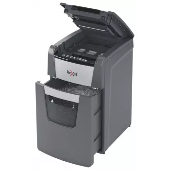 Rexel Optimum AutoFeed+ 130X Aktenvernichter Kreuzschnitt 55 dB 22 cm Schwarz, Silber