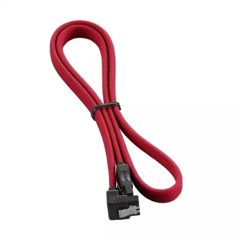 CableMod ModMesh - SATA-Kabel - Serial ATA 150/300/600 - SATA (W) rechtwinklig zu SATA (W) - 60 cm - Rot (CM-CAB-RSAT-N60KR-R)