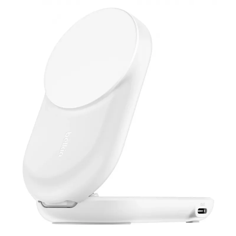 Belkin Qi2 Wireless Charger Indoor USB Schnellladung Weiß 1,5 m